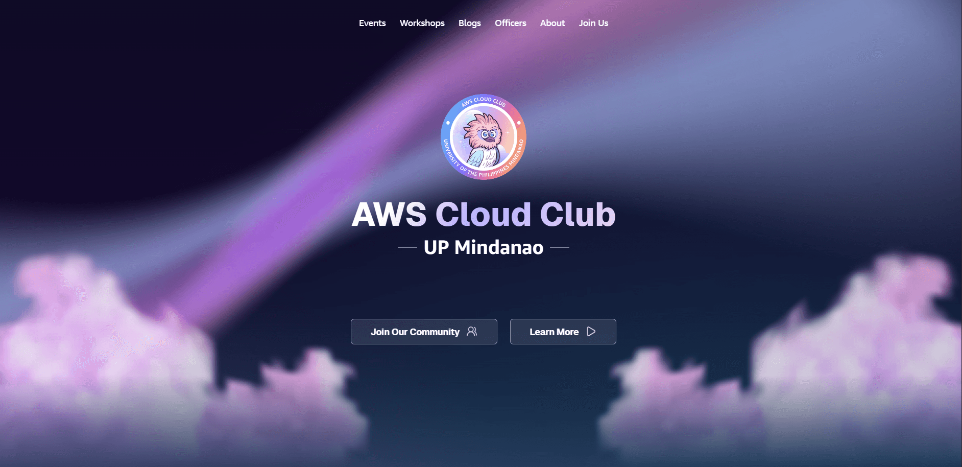 AWS Cloud Club UP Mindanao Revamped Website